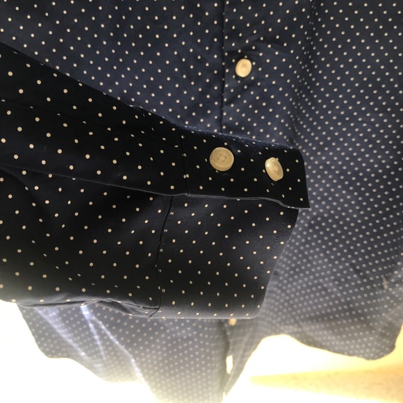 Navy button down shirt EUC - Picture 4 of 7